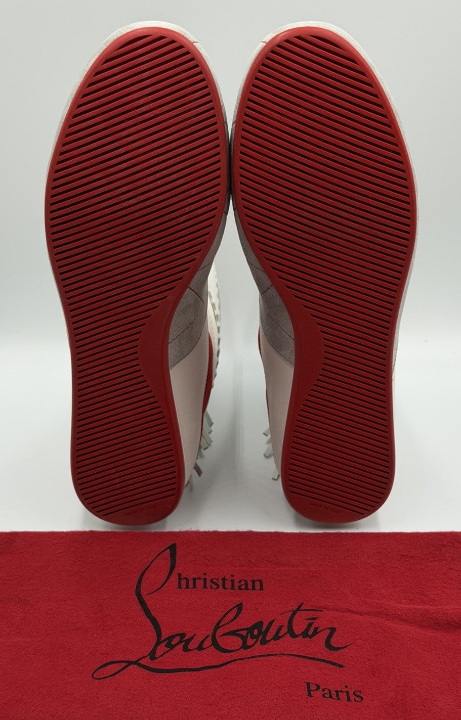 AUTHENTIC CHRISTIAN LOUBOUTIN Suede Knock-Out Boxing Sneakers (44 EU; 11 US)