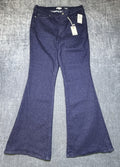 Good American Jeans Size 14-18 Mid-Rise Skinny fit With Flared color INDIGO. NWT