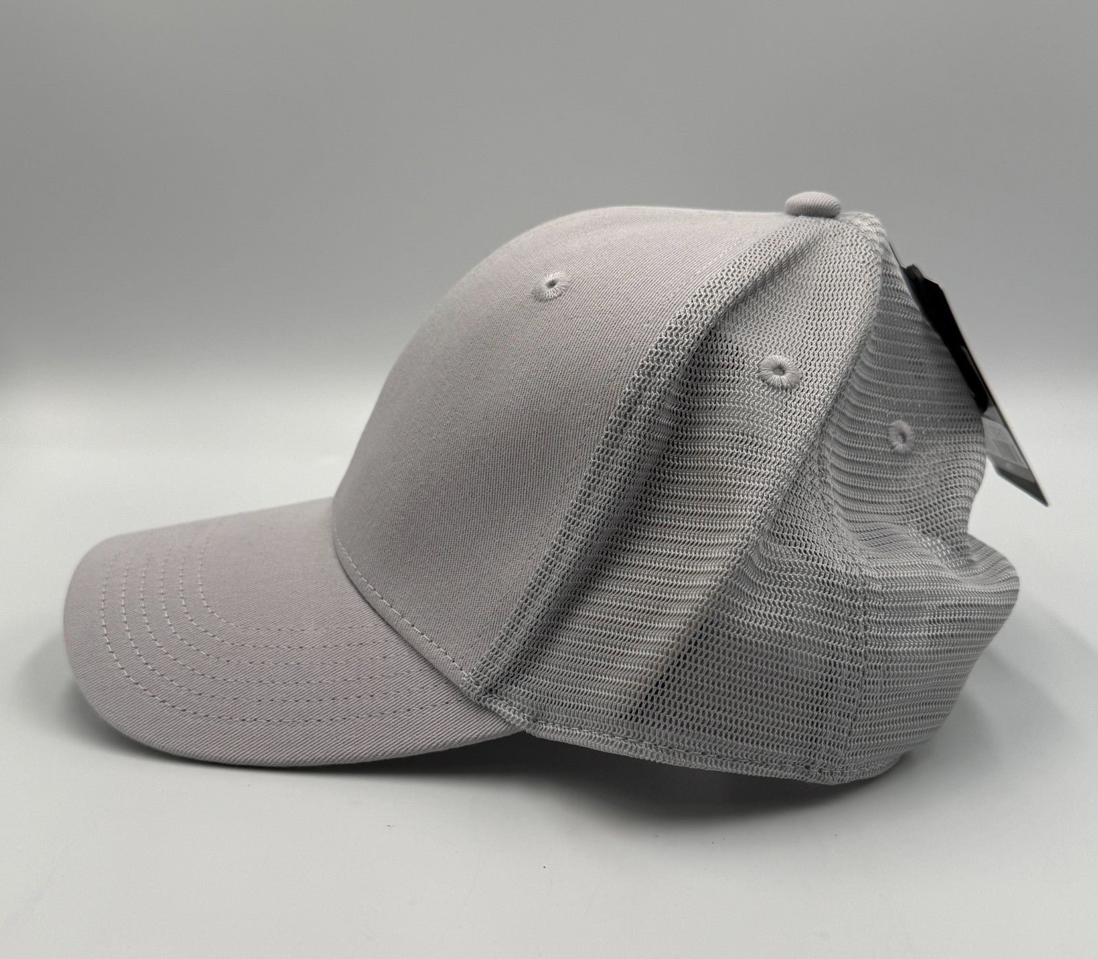 Pro Player Blank Trucker Hat Unisex Gray Mesh Adjustable Snapback Baseball Cap