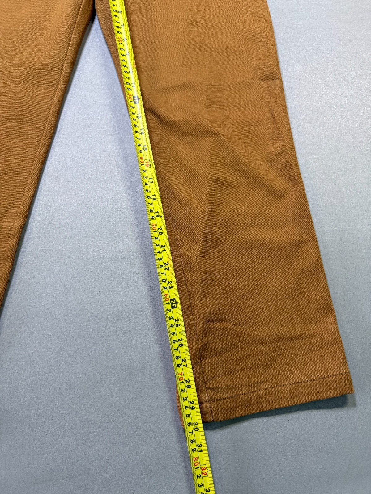 Coleman Work Pants Men's 36X32 Brown Fleece Lined Straight Leg Pockets Pull-On