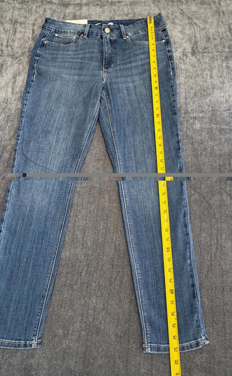NWT Seven7 Skinny Jeans Women's 12 Blue Denim High Rise Stretch Casual 5-Pockets