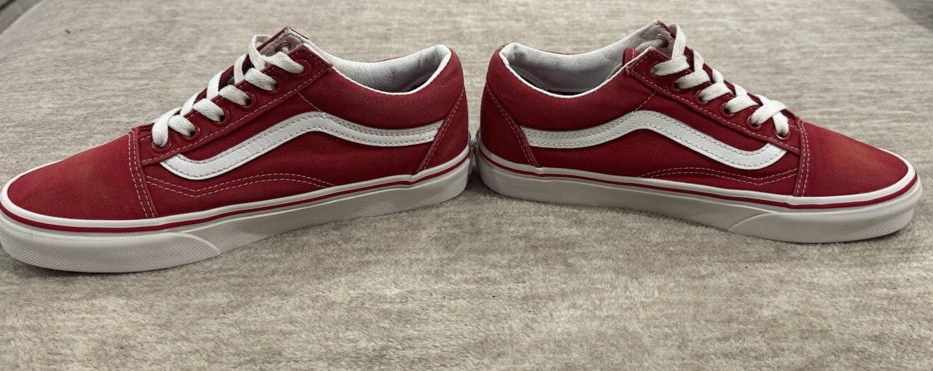 Vans Red & White Old Skool Canvas Men's size 5.5 & Women's size 7.0