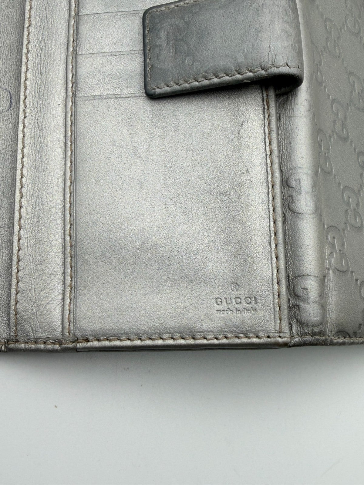GUCCI Guccissima Leather Bifold Long Wallet Purse Women Taupe Fashion with Bag
