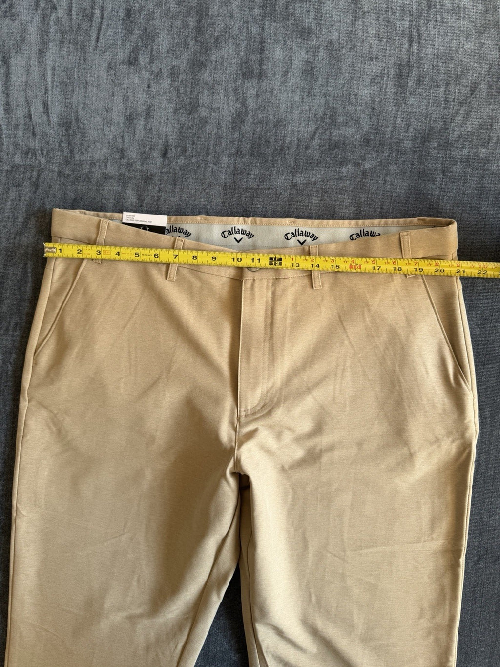 Callaway Opti-Dri Stretch Golf Pants Chinchilla Beige Mens 40x30 Performance NWT