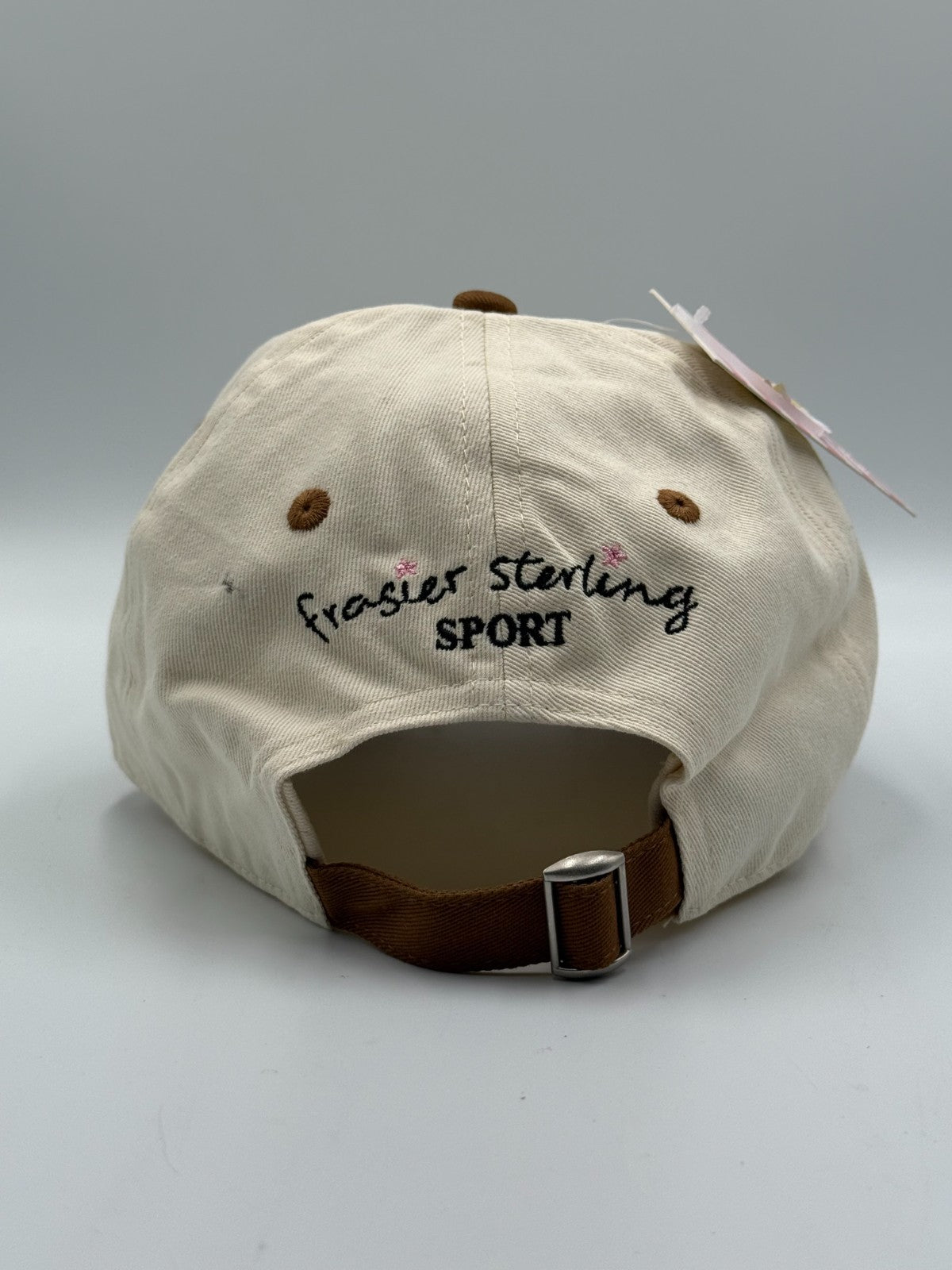 Frasier Sterling Football Helmet Dad Hat Cream Brown Adjustable Strapback Cap