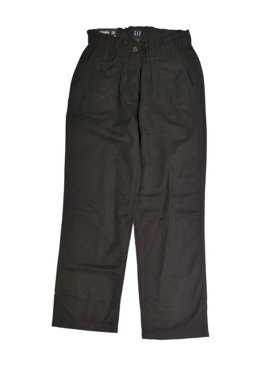 Gap Relaxed Fit Straight Leg Easy Twill Pant Women's XL Black Flat Front Preppy
