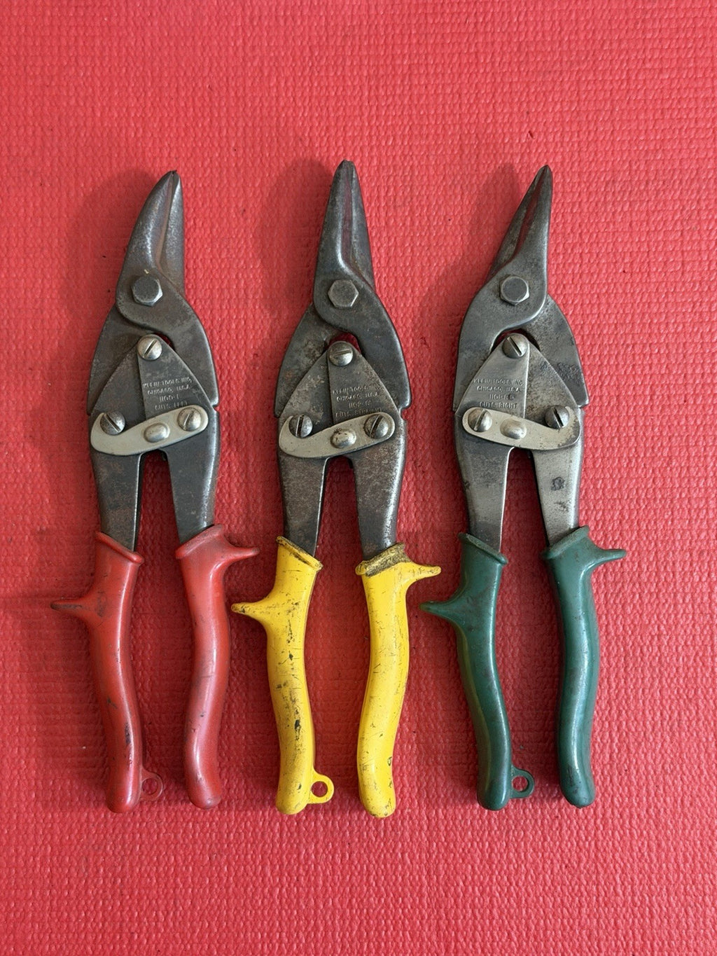 Klein Tools 3pc Set Aviation Snip Sheet Metal Cutting 1100L,1101R,1102S USA MADE