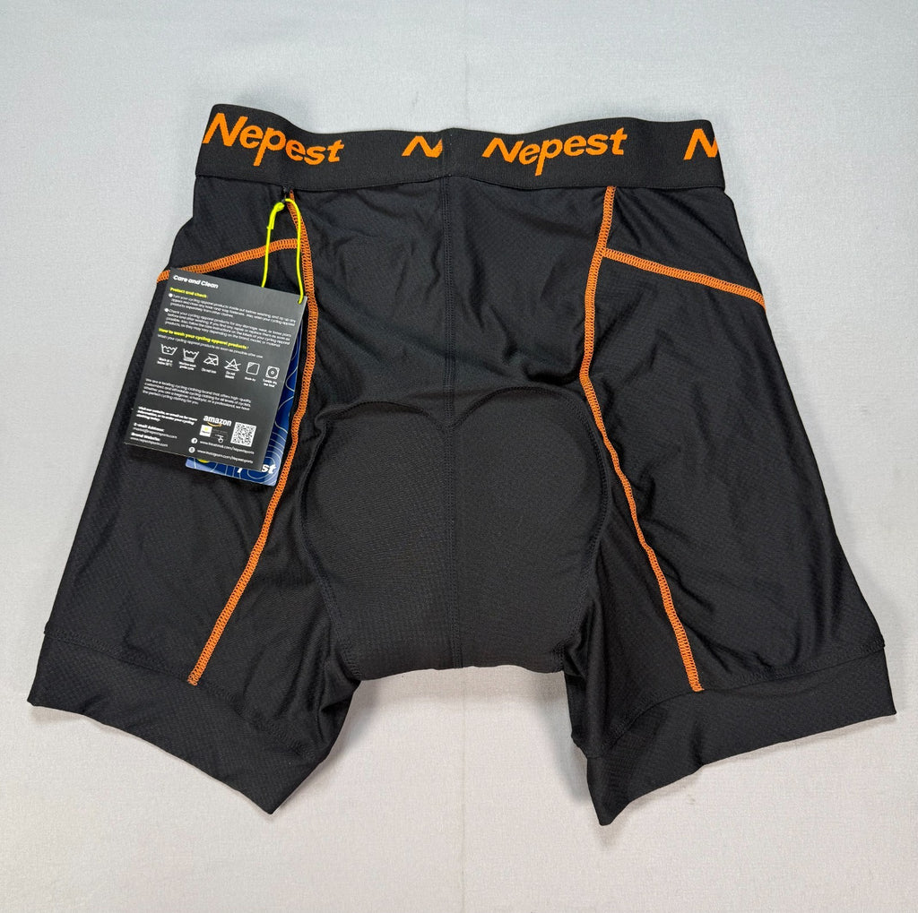 NWT Nepest Padded Cycling Shorts Men's Medium Black Bike Underwear Bicycle Gear