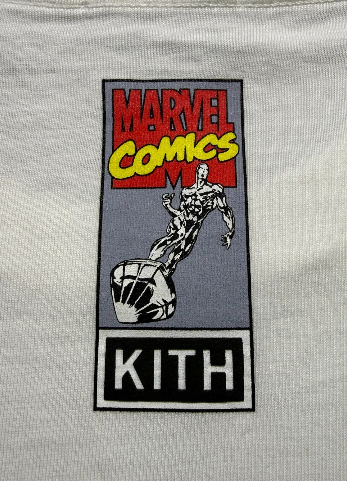 NWT Kith x Marvel Silver Surfer T-Shirt Men's Large White Short Sleeve Pullover