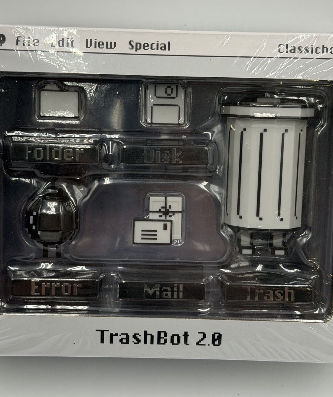 Trashbot 2.0 Stationery Set Retro Desk Organizer Classic Bot & Whiteboard NEW