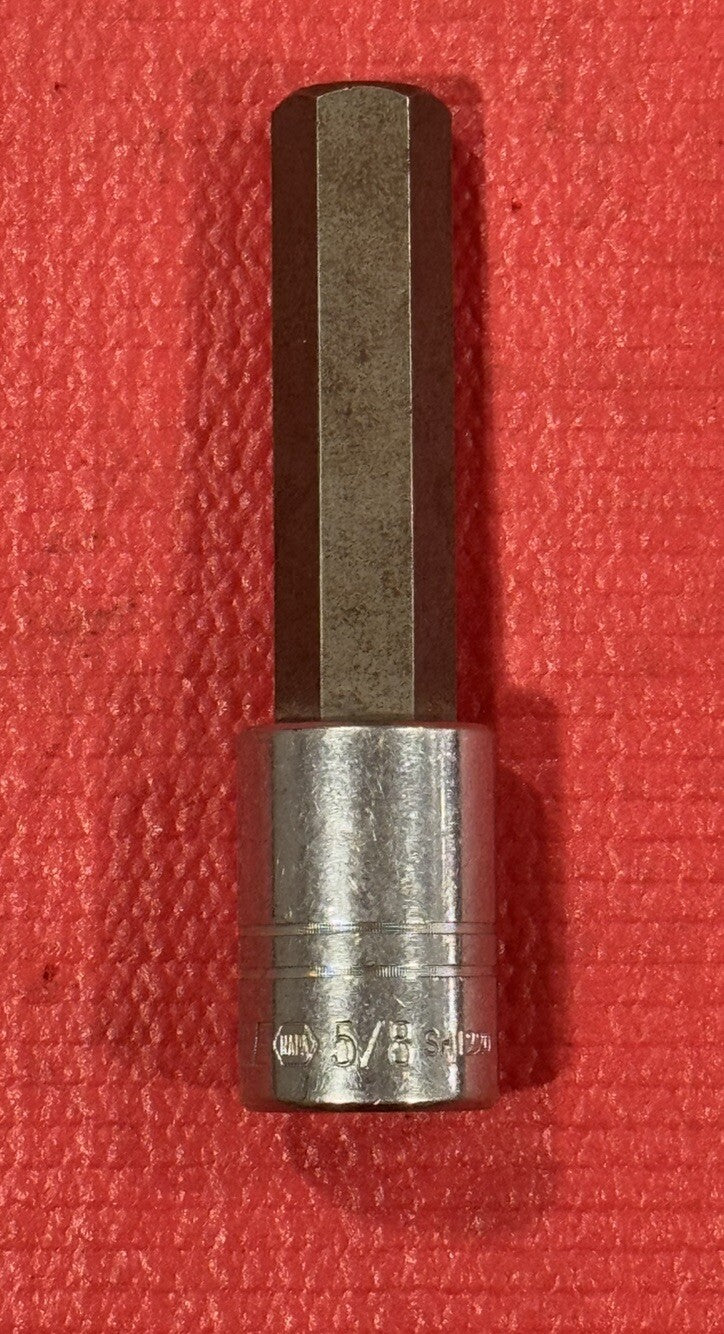 NAPA Tools Carlyle SH1220 1/2" Drive SAE 5/8" Hex Bit Socket Made In USA