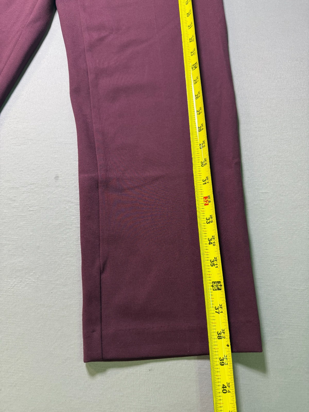 Rafaella Stretch Waistband Pull-On Styling Straight Leg Pants Women's 14 Purple