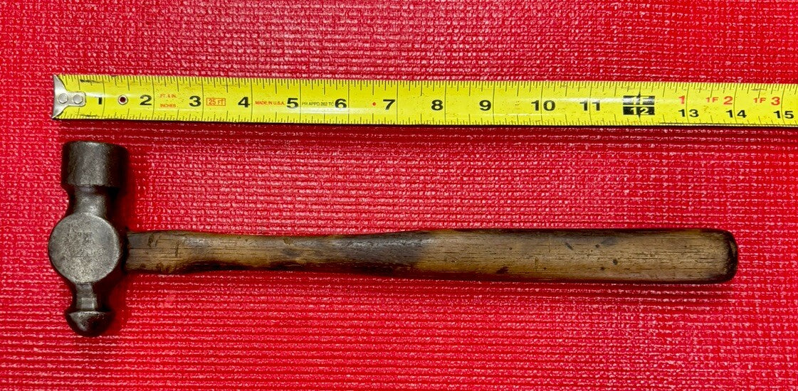 Vintage Plumb 16 OZ 14" long with handle Ball Peen Hammer Made in USA