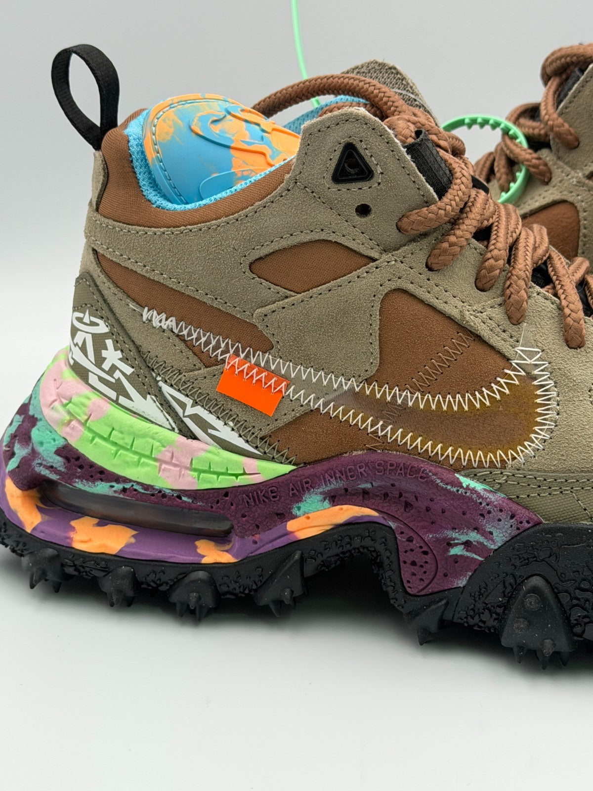 Off-White X Nike Air Terra Forma Sneakers Men's 6 Archaed Brown Green DQ1615-200