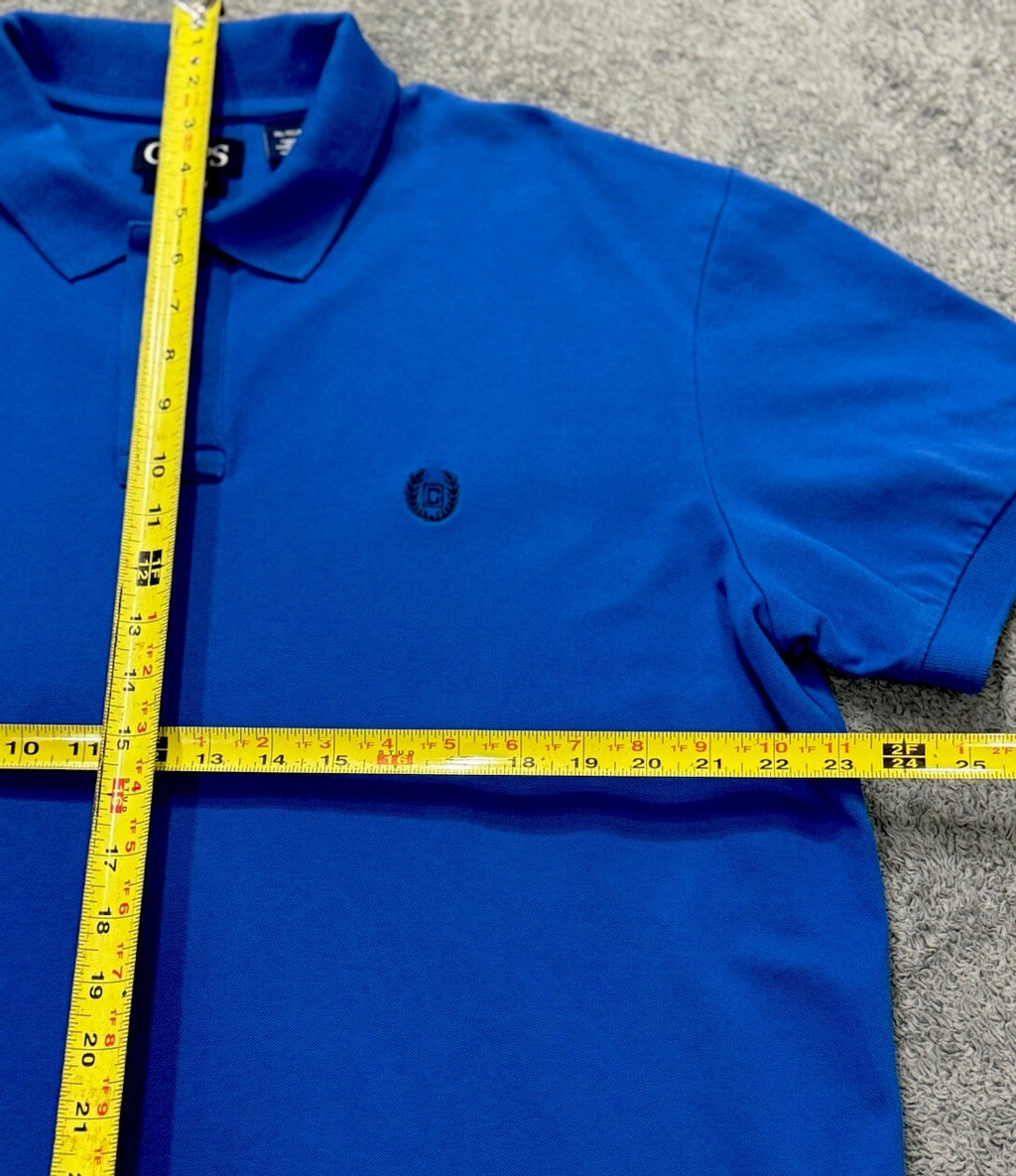 Chaps Men's Size XL Stretch Short Sleeve Blue Polo Shirt Excellent