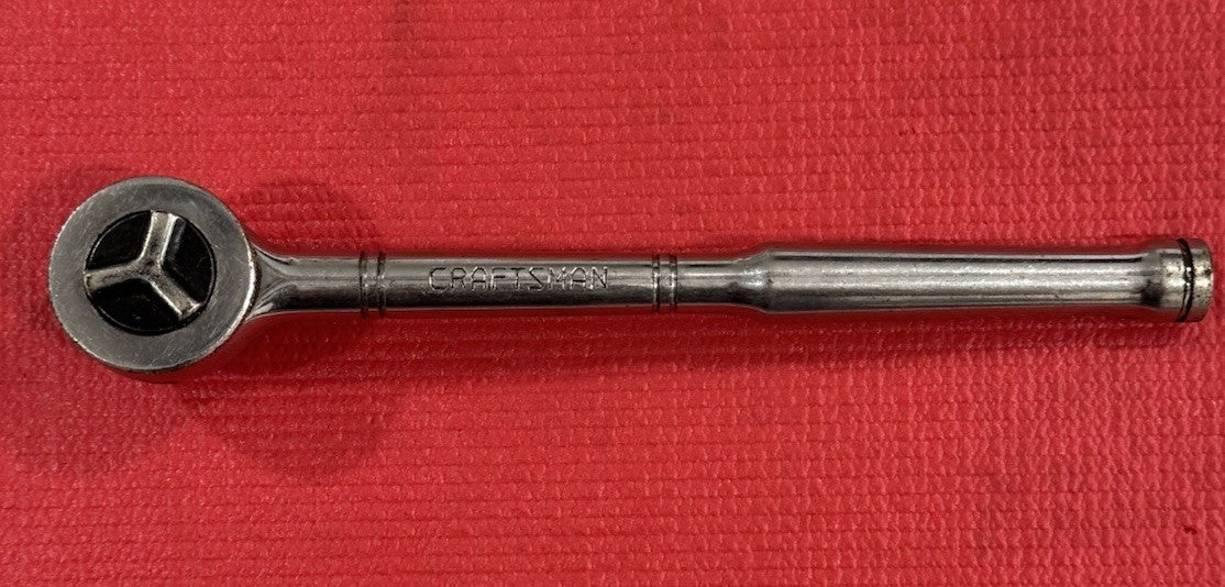 Vintage CRAFTSMAN 943797  1/2" Drive Thumb Wheel Ratchet Tri-wing Made In USA