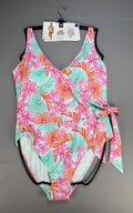 Member's Mark Adjustable Strap One-Piece Swimsuit Women's 2XL Multicolor Floral
