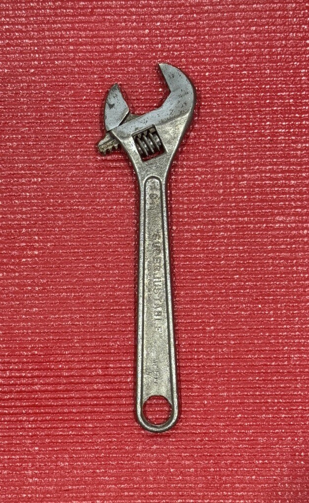 Vintage J H Williams & Co "Superjustable" 8in Adjustable Wrench Made in USA