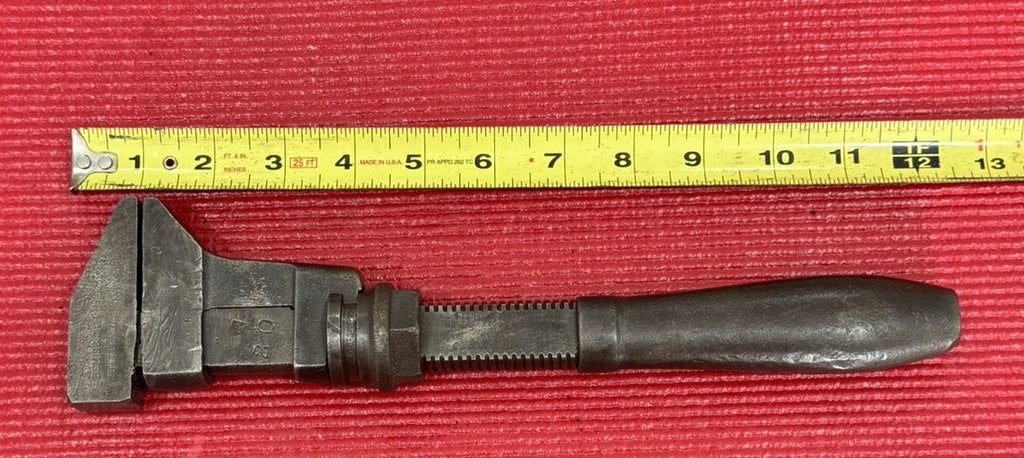 Vintage BEMIS & CALL Co. 12" Steel Adjustable Monkey Wrench Made in USA