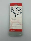 NEW Ativa Adjustable Reusable Cable Management Flex Organizer Ties - Pack of 6