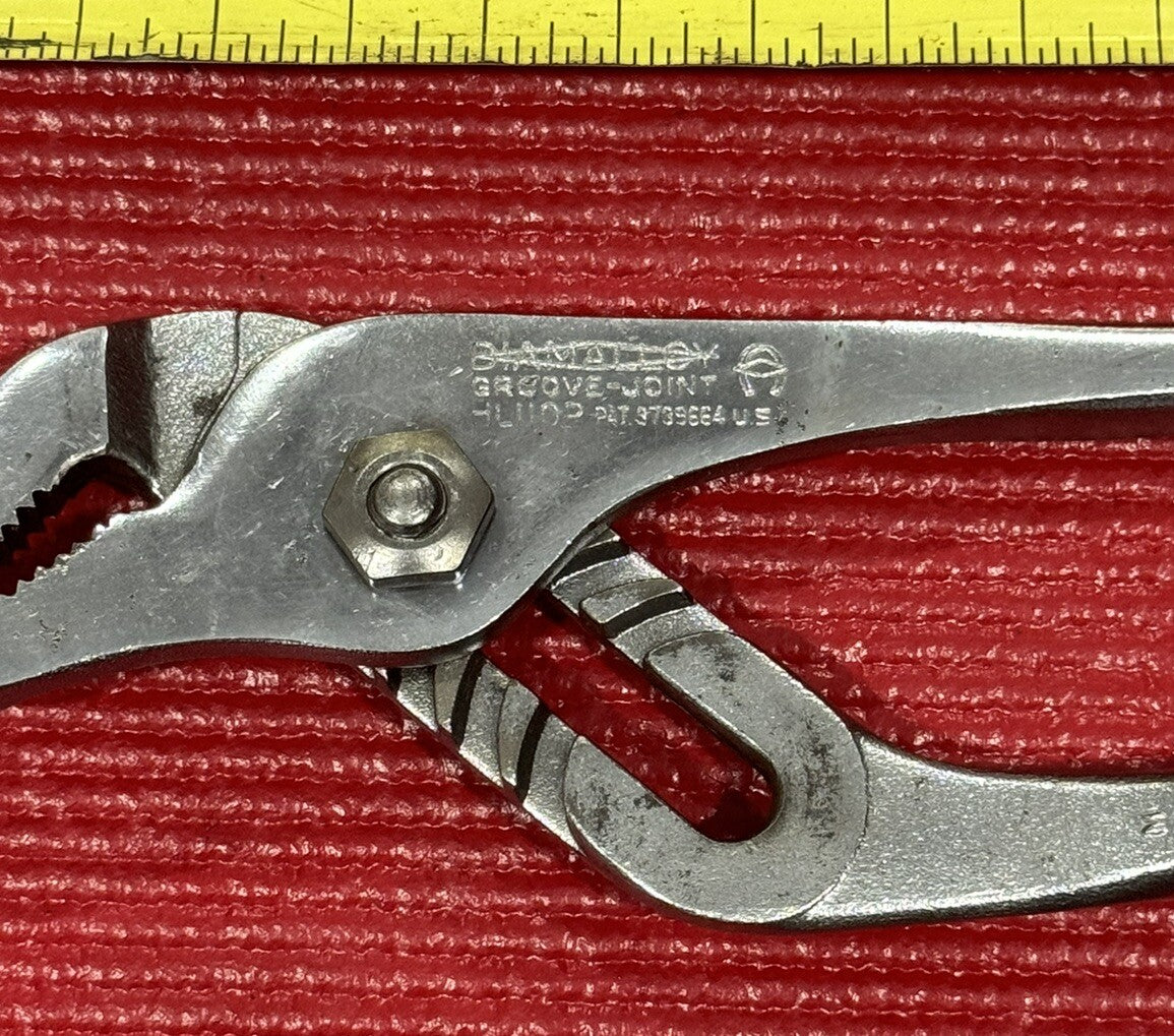 Vintage Diamond Diamalloy 10”Horseshoe adjustable groove joint pliers HL110P USA