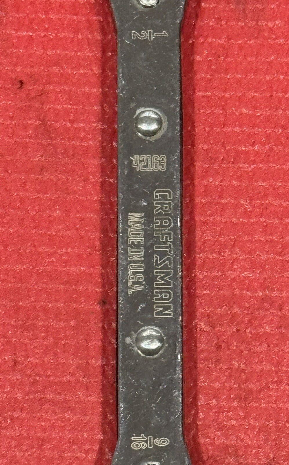 Vintage Craftsman 42163 1/2" X 9/16" Ratcheting Box Wrench 12 Pt Made IN USA