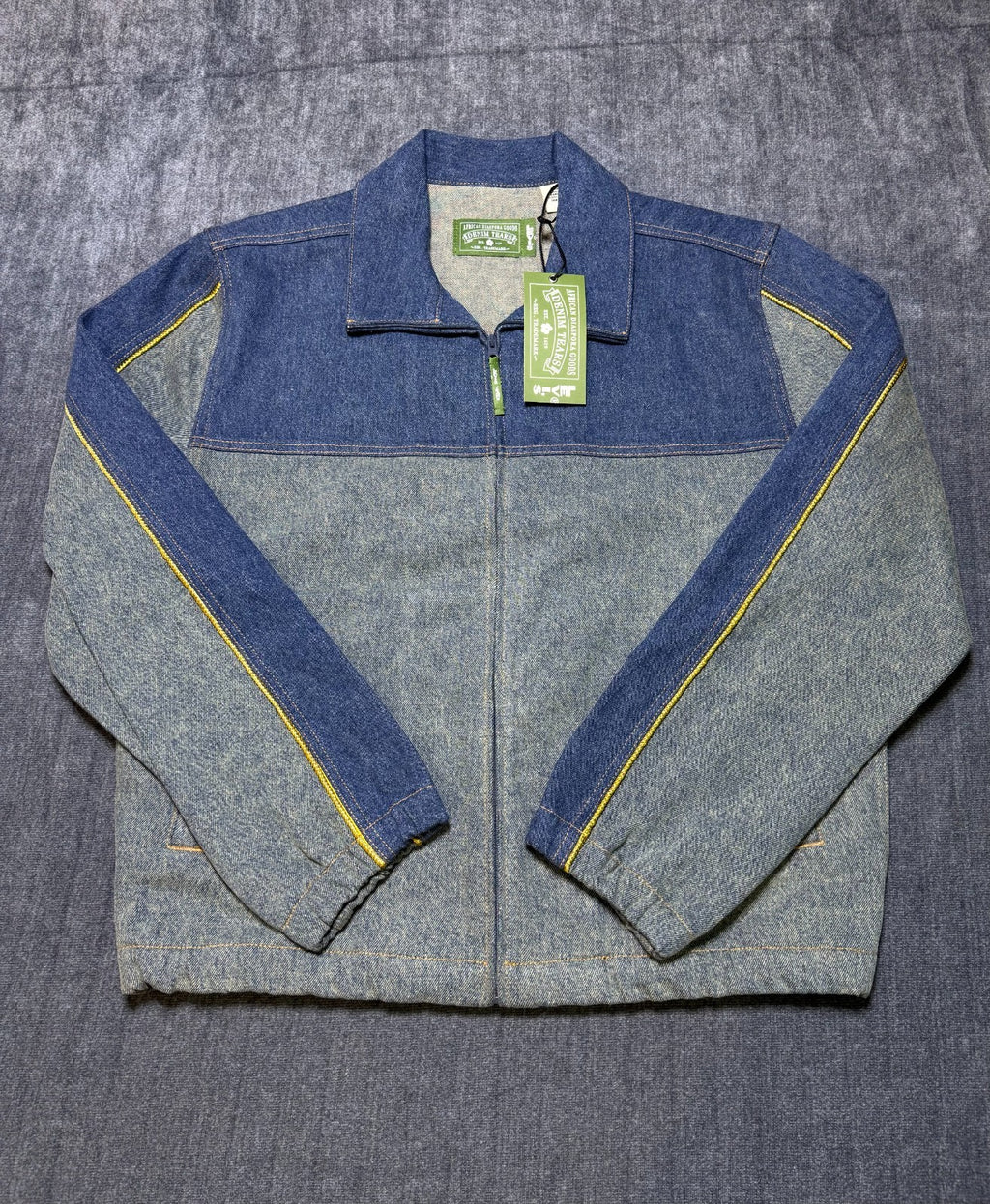 NWT Levi's X Tears Denim Track Jacket Men Medium Blue Full-Zip Collared Pockets