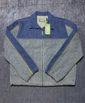 NWT Levi's X Tears Denim Track Jacket Men Medium Blue Full-Zip Collared Pockets