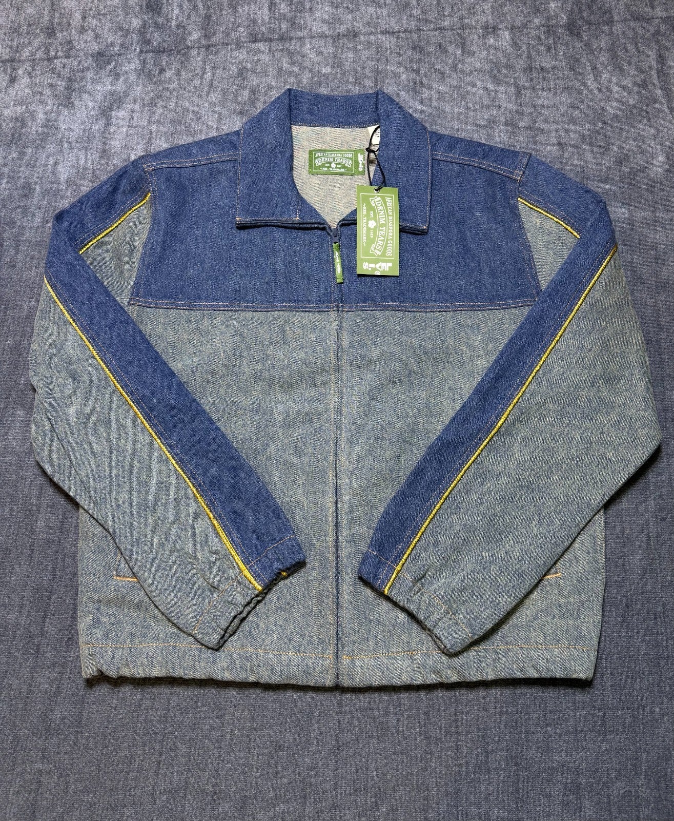 NWT Levi's X Tears Denim Track Jacket Men Medium Blue Full-Zip Collared Pockets