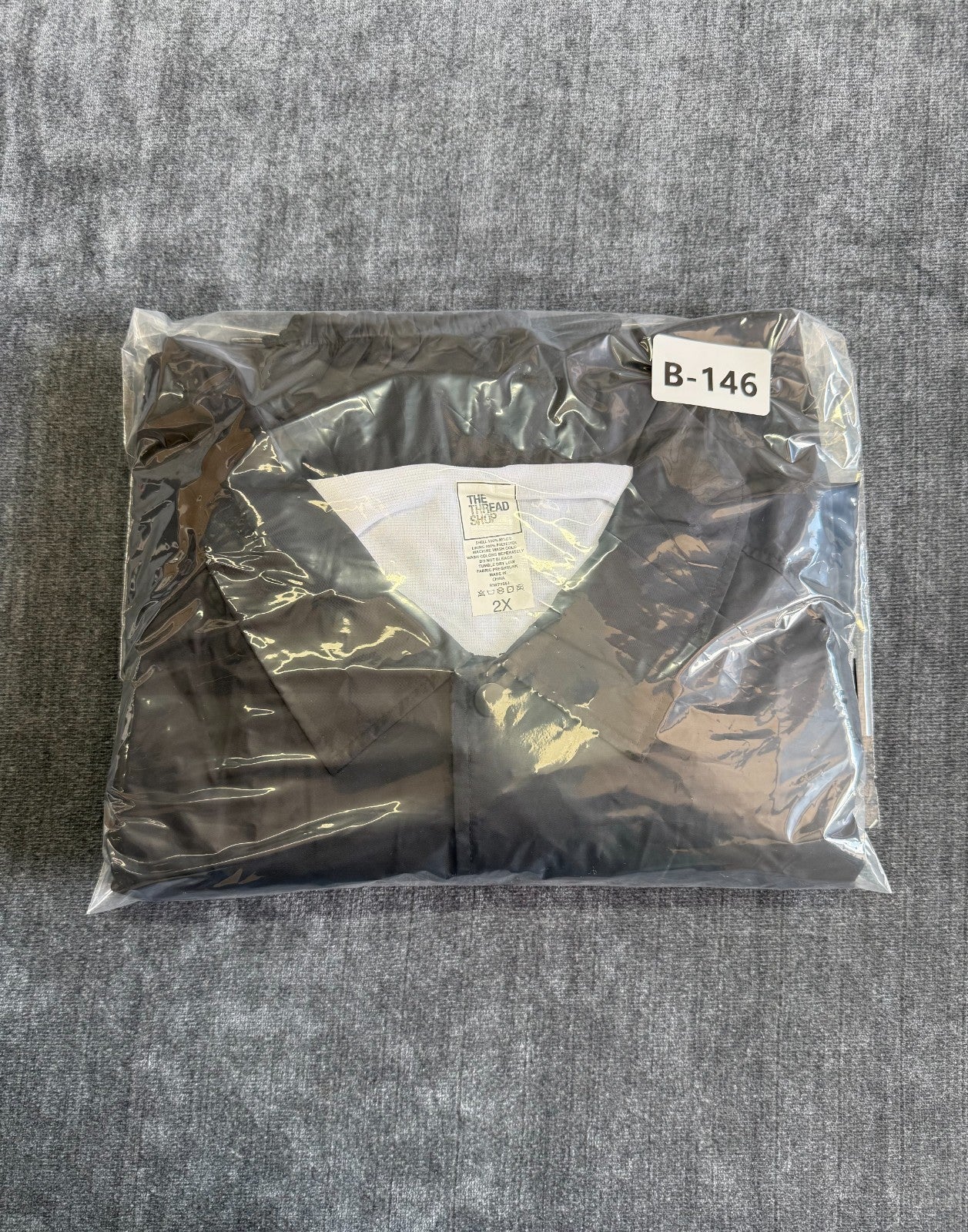 The Thread Shop Loud Records Coaches Jacket Mens 2X Black Long Sleeve 100% Nylon