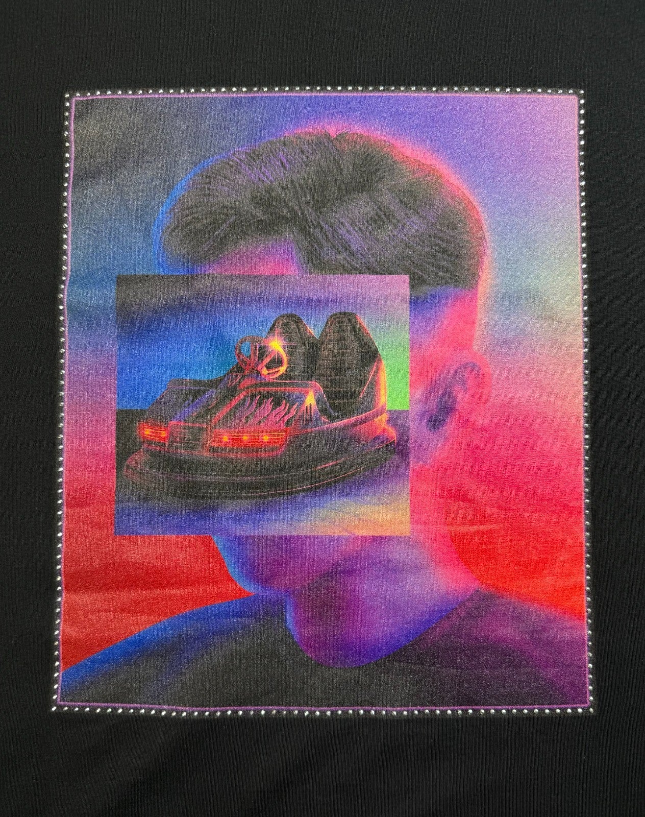 Marcelo Burlon County of Milan Bumper Car T-Shirt Men's Large Black Cotton