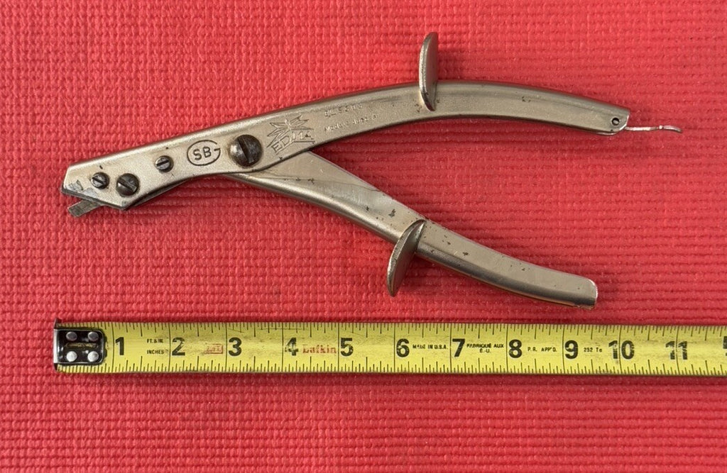 Vintage EDMA SBG TIN NIBBLER SHEARS SNIPS - Made In France Very Rare