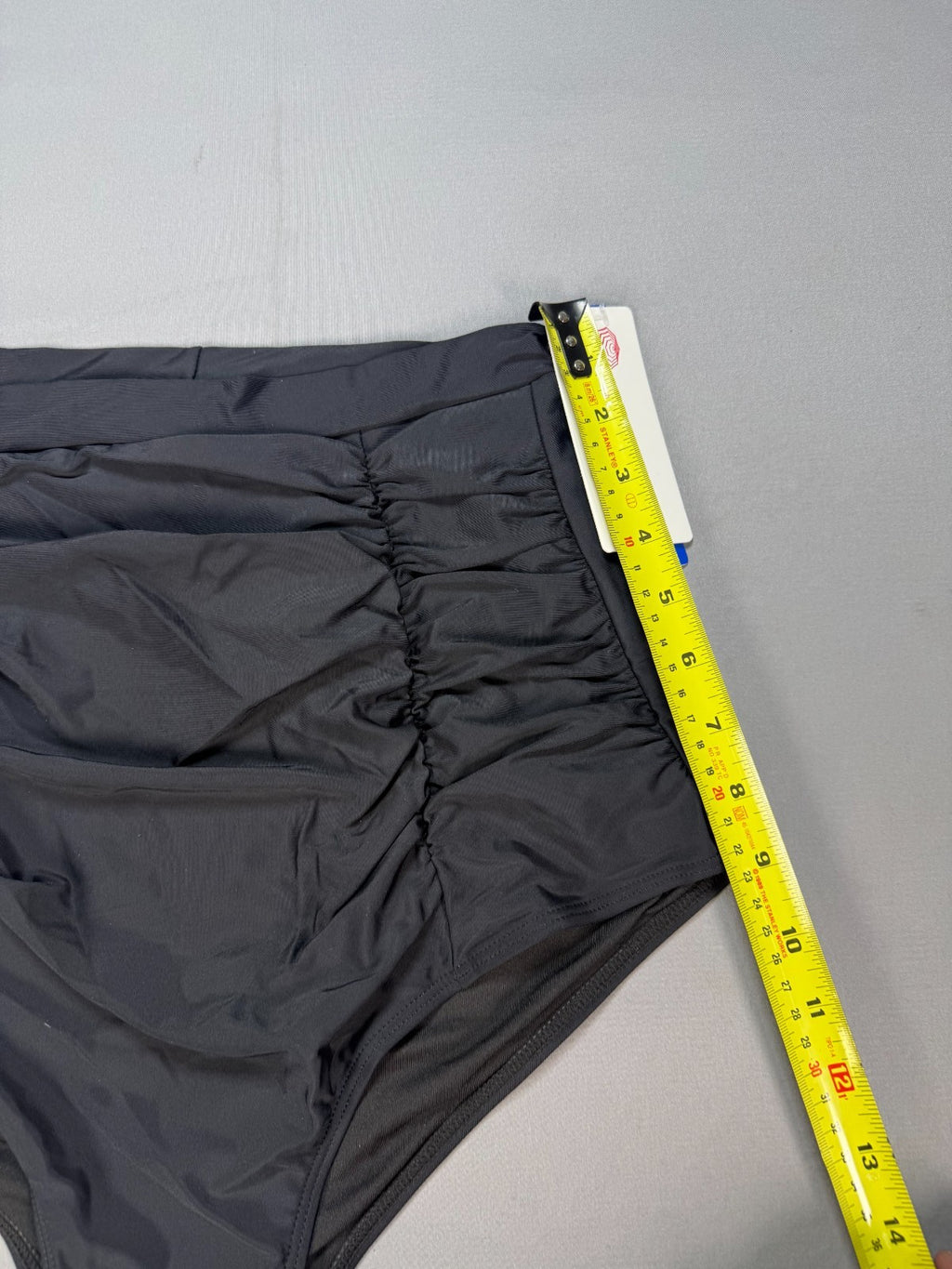 Cocopear High Waisted Ruched Bikini Bottom Women's Medium Black Summer Beach