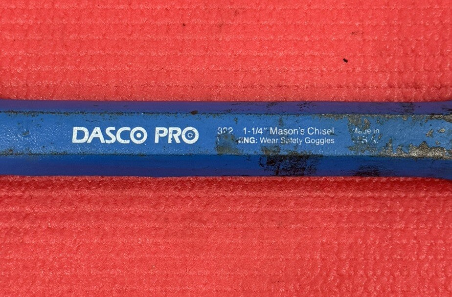 Vintage Dasco Pro 1-1/4" Blue Steel Masonry Chisel Made in USA