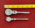 Vintage Chrome Vanadium 2pc Set Stubby Flex-Head  Ratchet 1/4",3/8” Drive SET N3