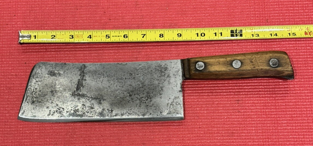 Antique DASCO 101-12 Meat Cleaver Butcher Knife 9'' Blade Hand Made Collectible