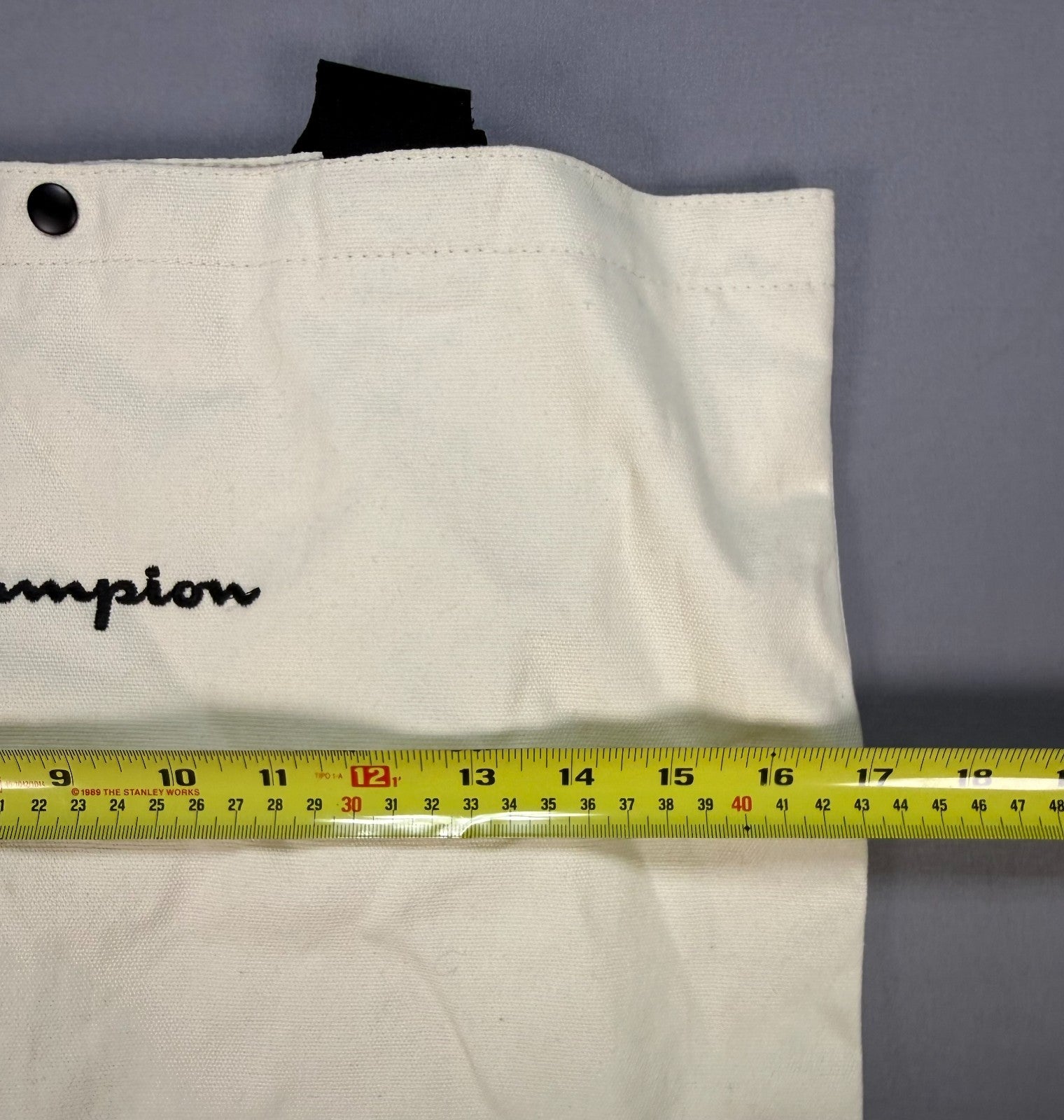 NWT Champion Logo Tote Shoulder Bag Women's White Purse Gym Travel Zip Pocket