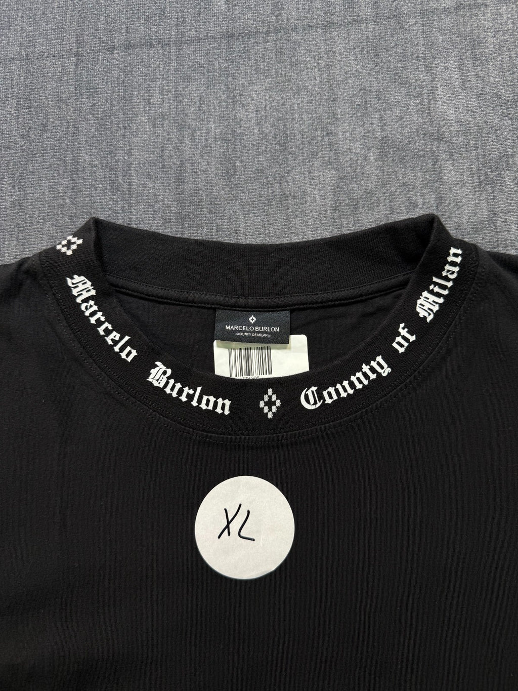 Marcelo Burlon County of Milan T-Shirt Men's XL Black Short Sleeve Crew Neck