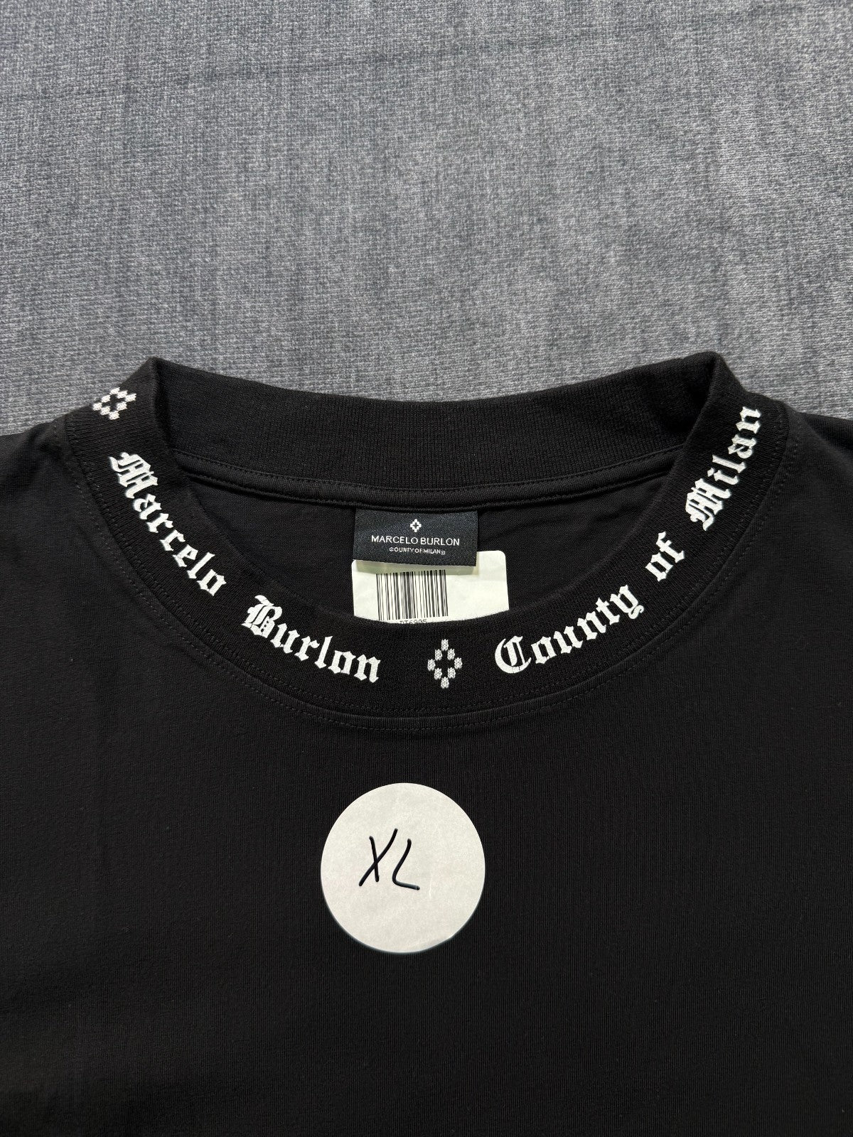 Marcelo Burlon County of Milan T-Shirt Men's XL Black Short Sleeve Crew Neck