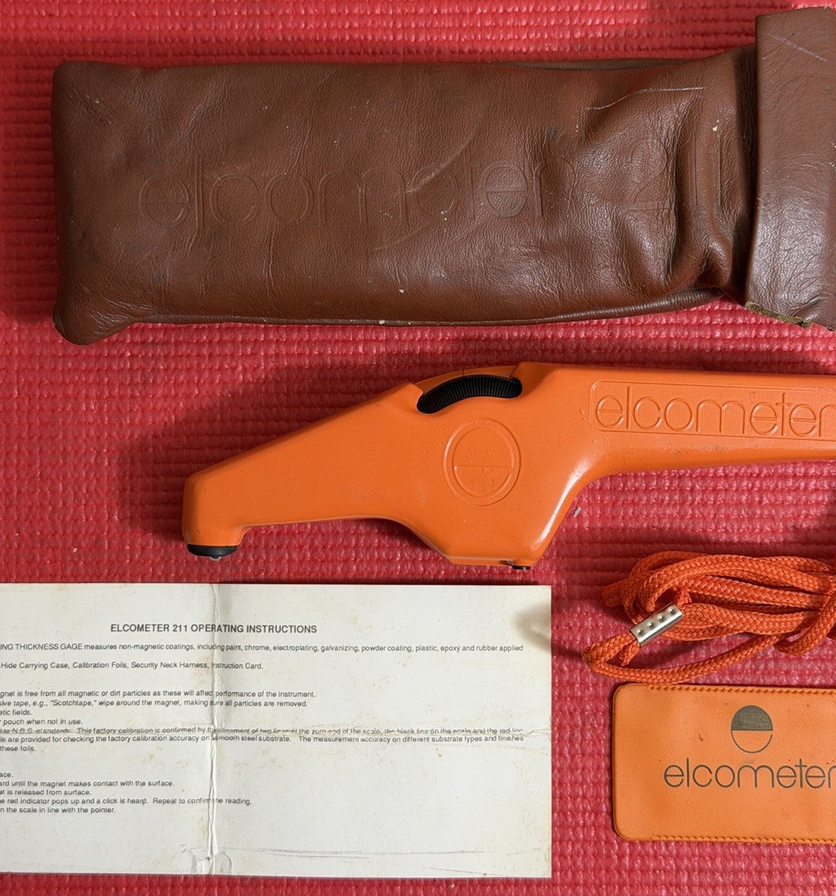Elcometer 211 Mechanical Coating Thickness Gauge W/Original Case & Papers