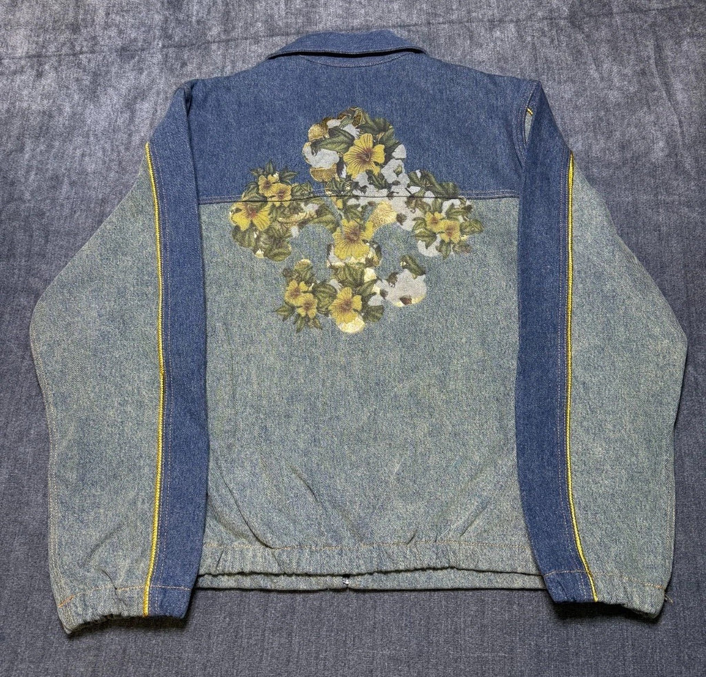 NWT Levi's X Tears Denim Track Jacket Men Large Blue Full-Zip Collared Pockets