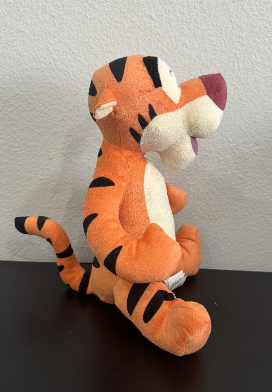 Disney Winnie the Pooh Tigger Soft Stuffed Sitting Plush 12" Toy Authentic