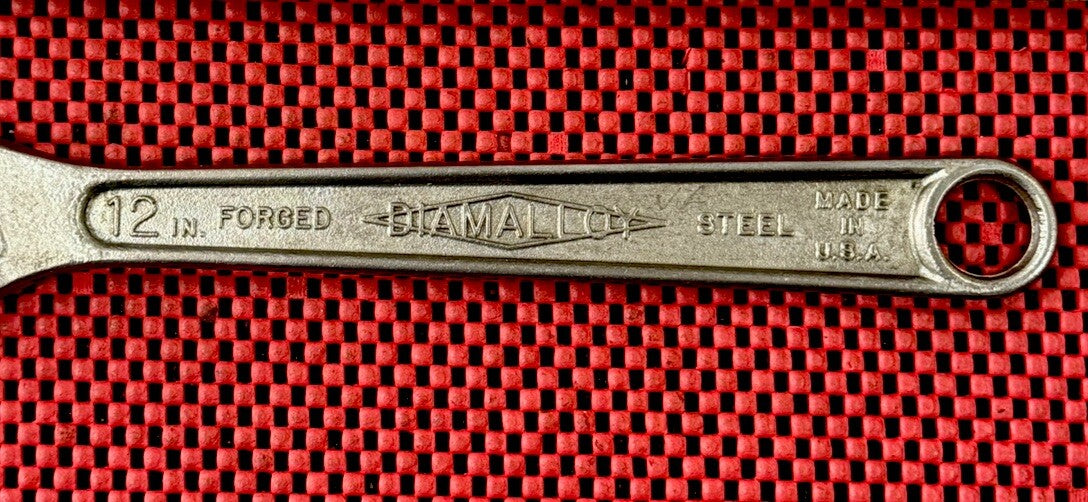 Vintage Diamalloy Diamond Calk Horseshoe CO DULUTH MN USA 12” Adjustable Wrench