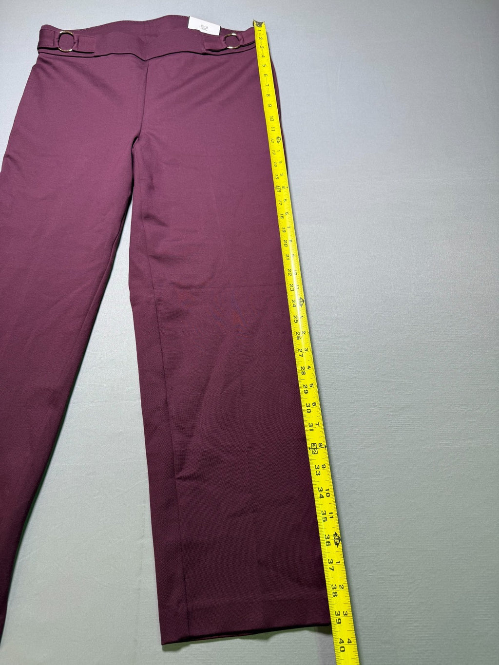 NWT Rafaella Comfort Fit Straight Leg Pants Women's 14 Burgundy Pull-On Stretch