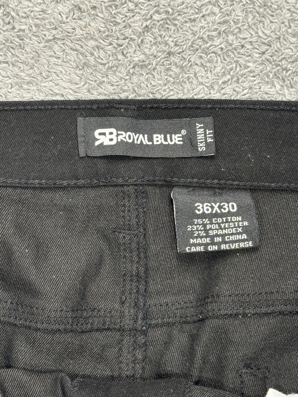 NEW Royal Blue Men's Size 36 X 30 Skinny Fit Black Jeans
