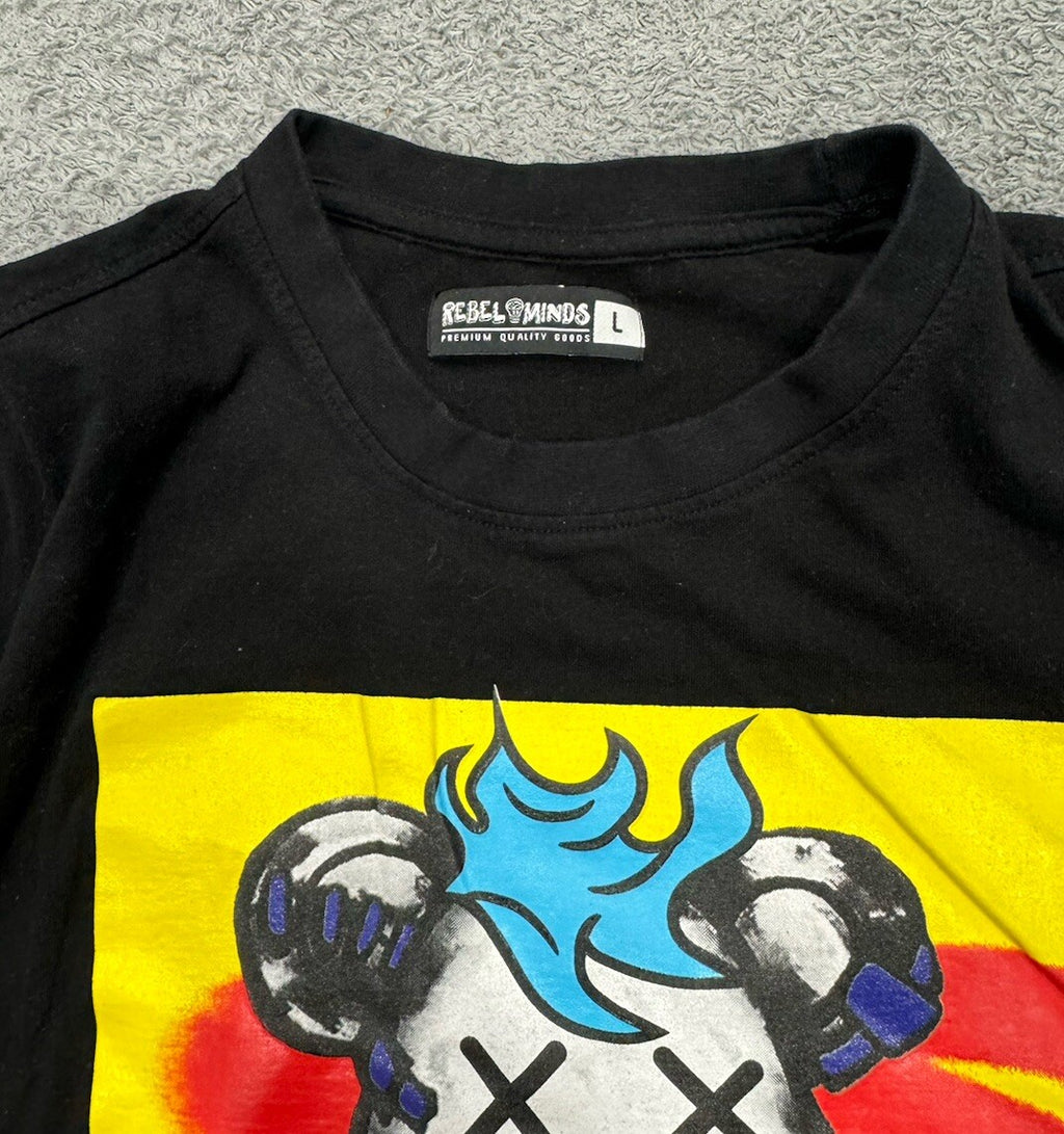 Rebel Minds Men's Size L Emptiness Bear Graphic T-shirt