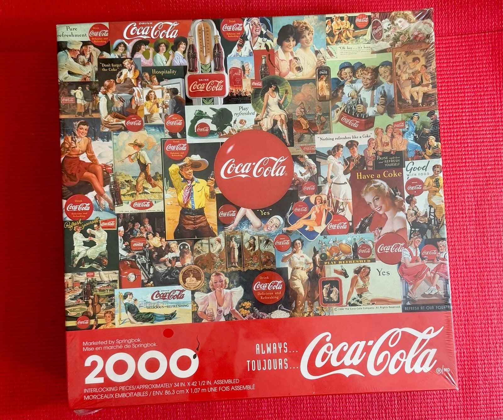 Coca Cola Jigsaw Puzzle 2000 Pieces 1998 Springbok New Sealed Always Coca Cola