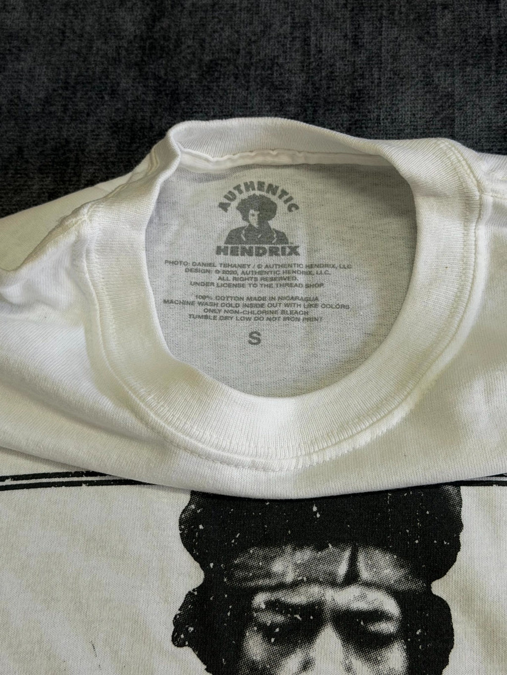 NWOT Jimi Hendrix Graphic Print T-Shirt Unisex Small White Short Sleeve Classic