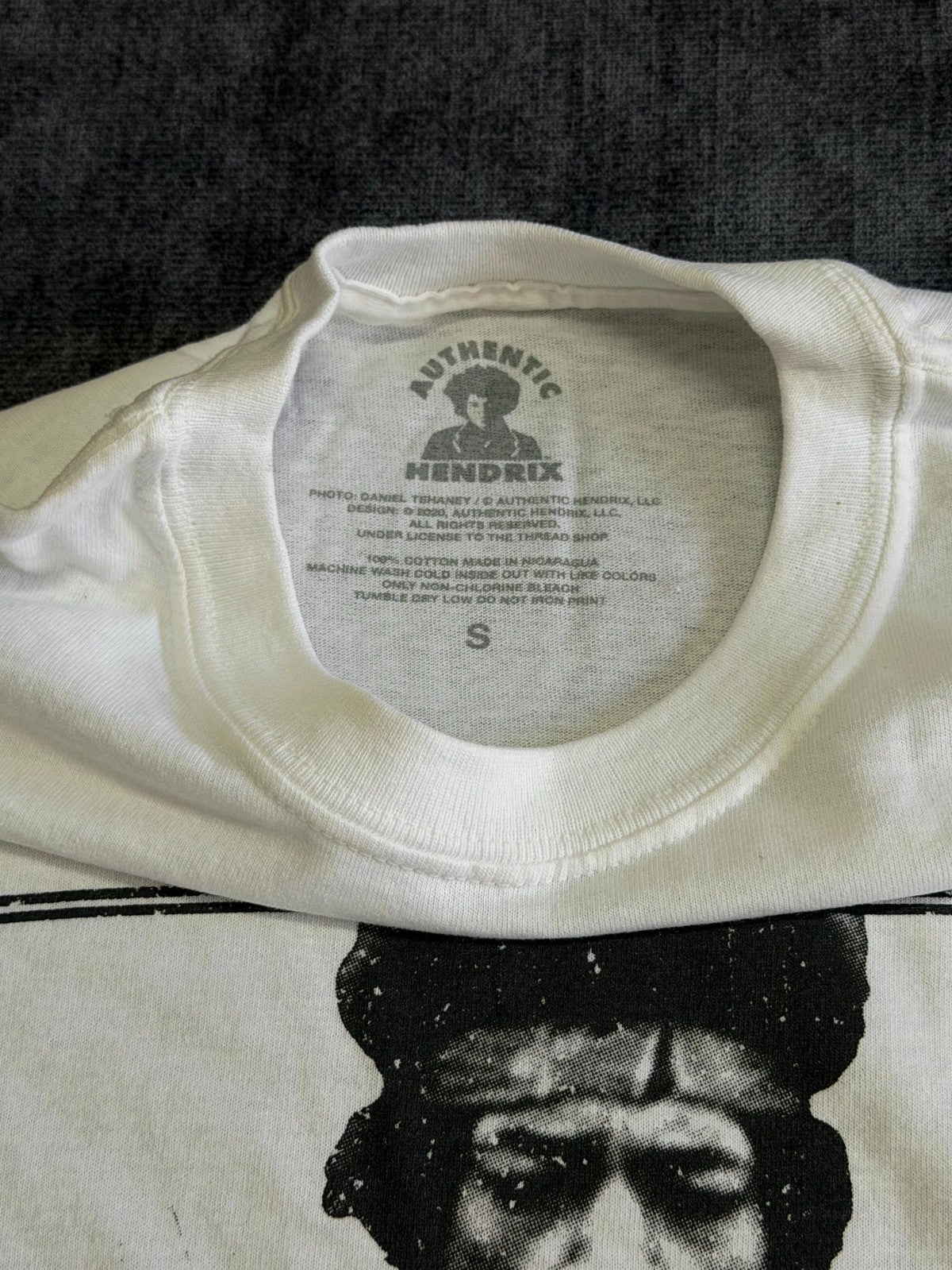 NWOT Jimi Hendrix Graphic Print T-Shirt Unisex Small White Short Sleeve Classic