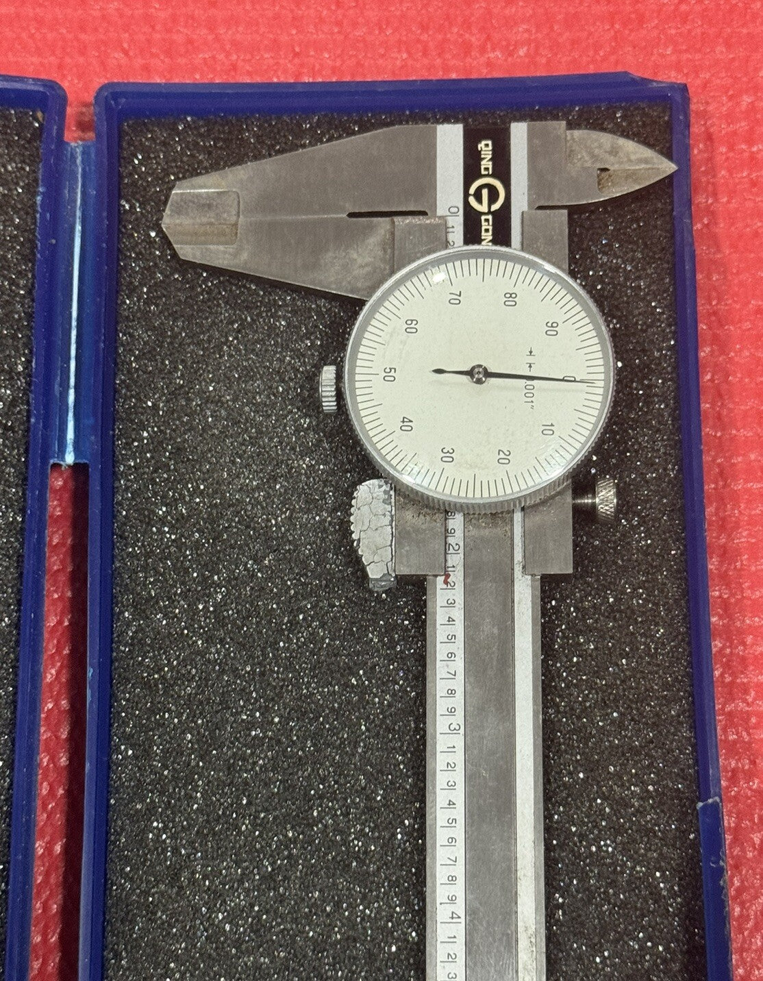 VINTAGE Qing G Gong CALIPER / MICROMETER W/ OG Case Made in China